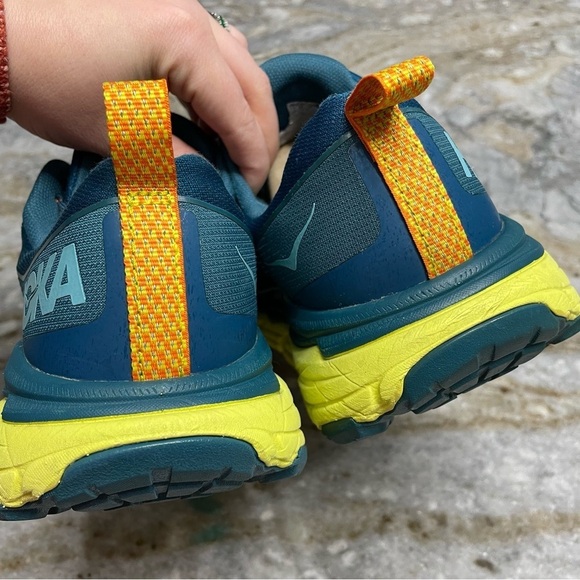 Hoka One One Challenger ATR 6 Hiking Running Shoe Blue Coral Primrose Men’s 9D main image 6